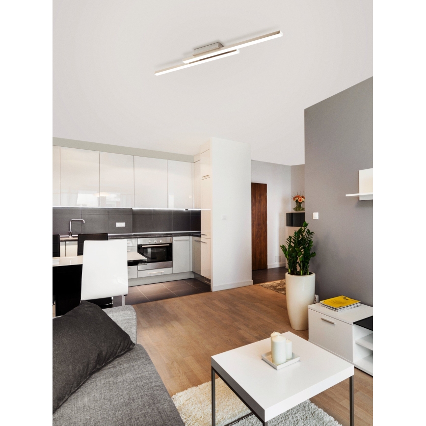 Eglo 55971 - FRAIOLI-C LED RGBW himmennettävä kattovalaisin LED/34W/230V 2700-6500K mattakromi + kaukosäädin