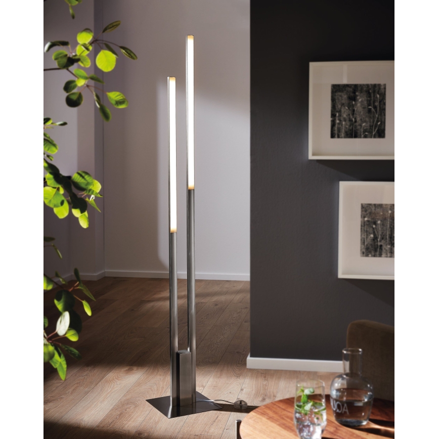 Eglo 55972 - LED RGBW himmennettävä lattiavalaisin FRAIOLI-C LED/34W/230V 2700-6500K mattakromi + kaukosäädin