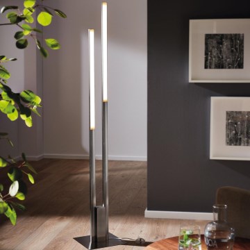 Eglo 55972 - RGBW-LED-himmennettävä lattiavalaisin FRAIOLI-C LED/34W/230V 2700-6500K mattakromi + kaukosäädin