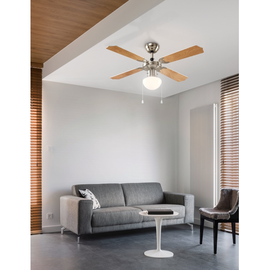 Eglo 56035 - LED-kattotuuletin 1 x E27 / 4,9 W / 230 V / 3000 K, halkaisija 106,6 cm