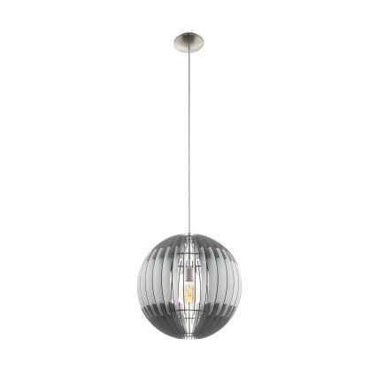 Eglo 63256 - OLMERO PRO riippuvalaisin vaijerilla 1xE27/60W/230V Ø 40 cm harmaa/valkoinen
