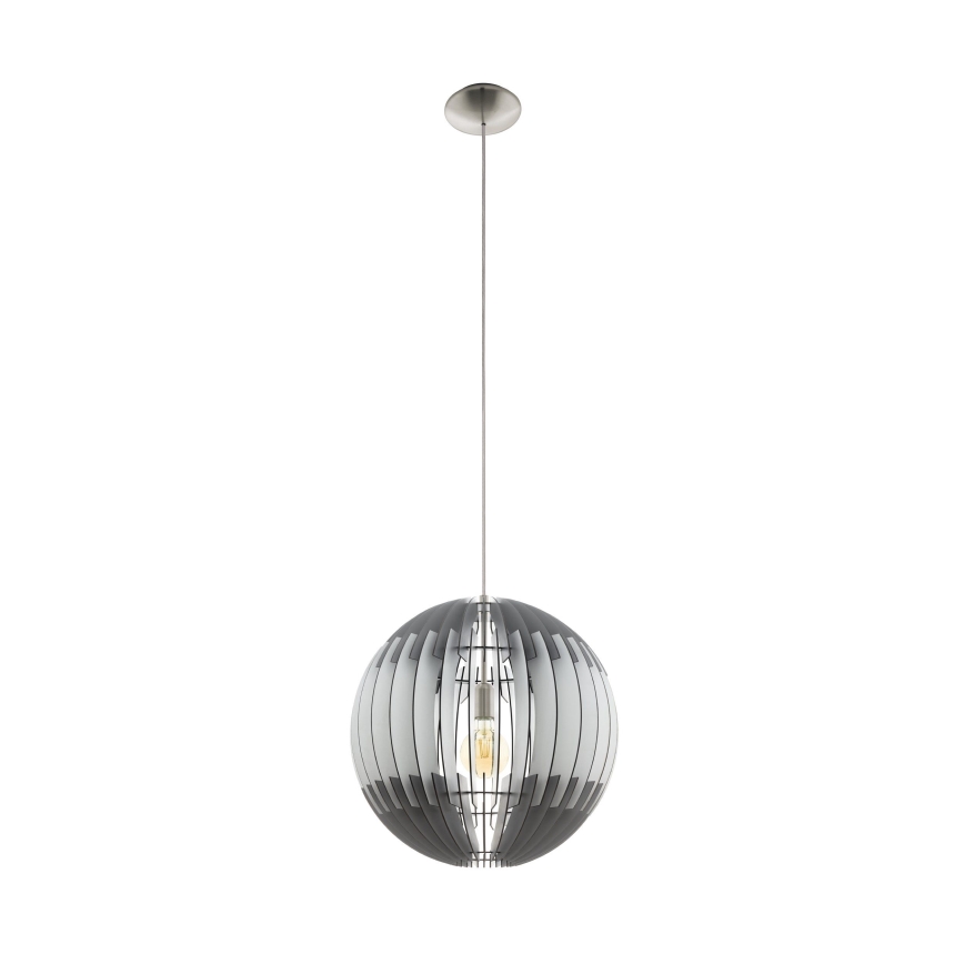 Eglo 63256 - OLMERO PRO riippuvalaisin vaijerilla 1xE27/60W/230V Ø 40 cm harmaa/valkoinen