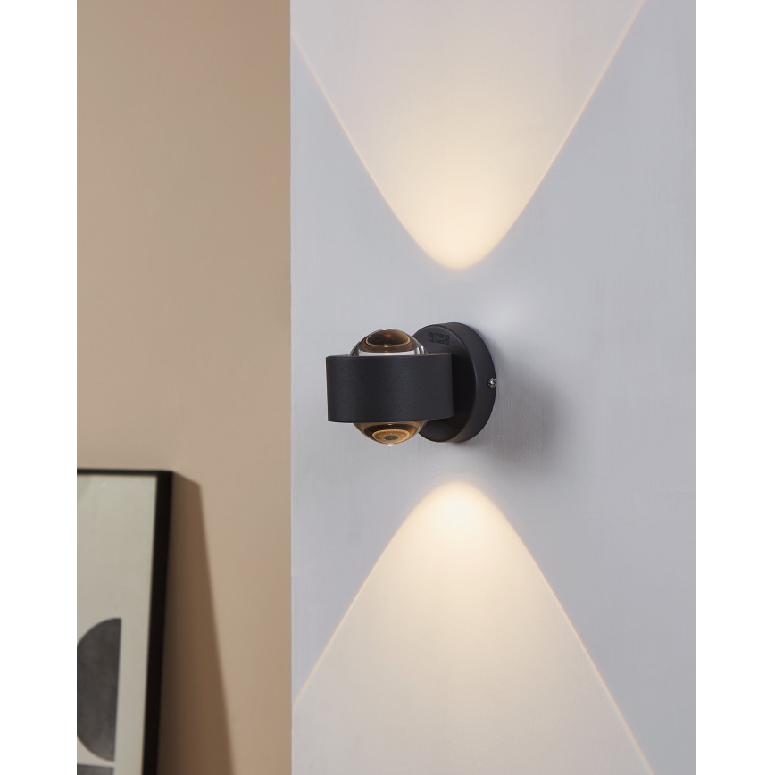 Eglo 64496 - LED-seinävalaisin ONO PRO 2xLED/2,5W/230V antrasiitti
