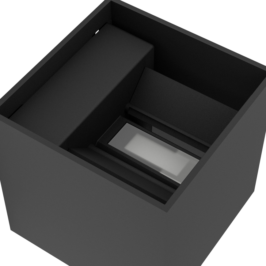 Eglo - himmennettävä ladattava ulkoseinävalaisin liike- ja hämärätunnistimella LED/2,2W/5V IP44 musta