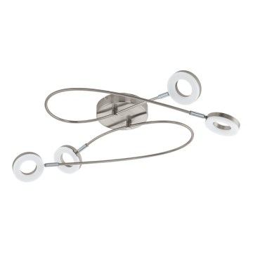 Eglo 75255 - LED-kattovalaisin MOSANO 4xLED/3,8W/230V 3000K mattakromi