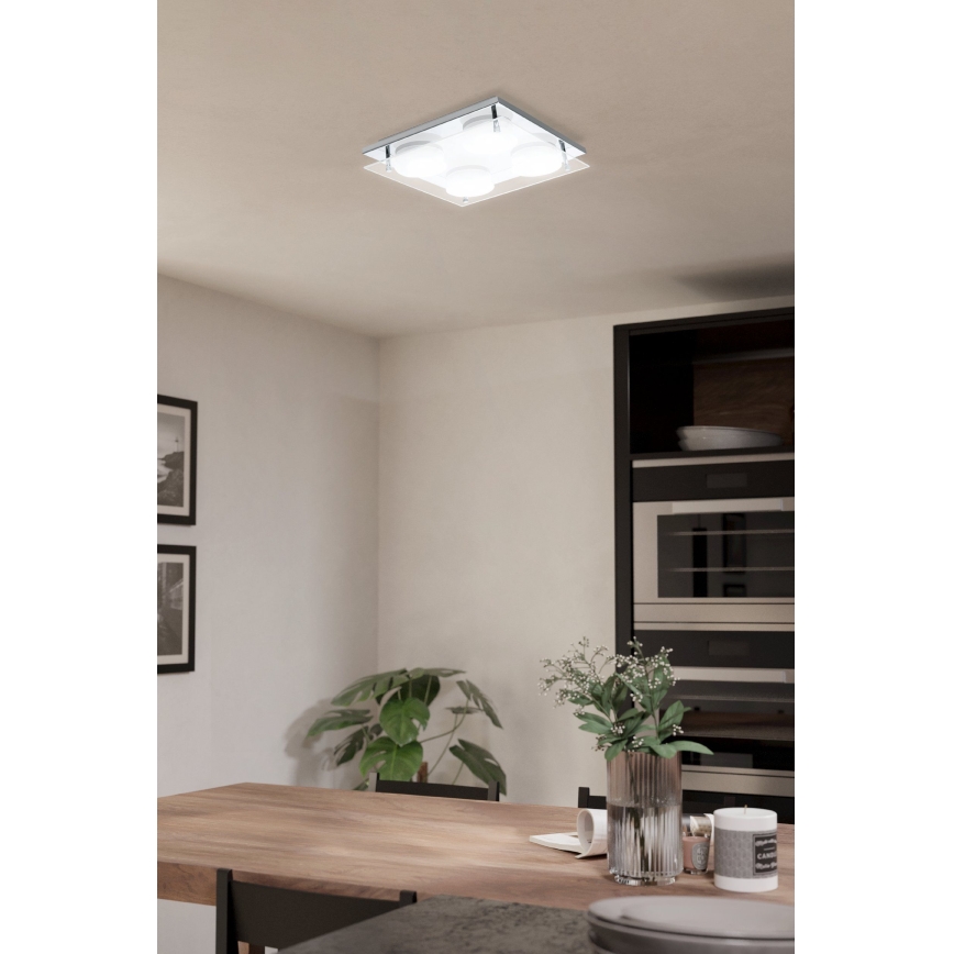 Eglo 75329 - LED-kattovalaisin ABIOLA 4xLED/6W/230V kiiltävä kromi