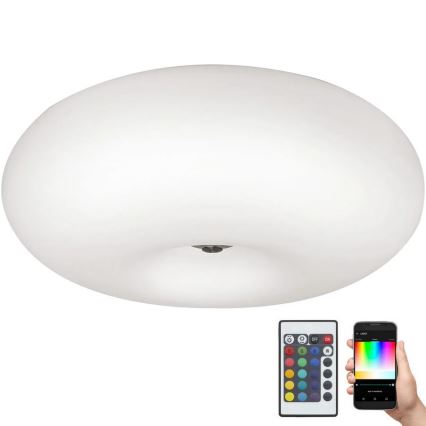 Eglo 75353 - LED RGBW Himmennettävä kattovalo OPTICA-C 2xE27/7,5W/230V halkaisija 35 cm + kauko-ohjaus
