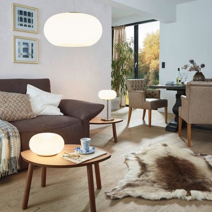 Eglo 75355 - LED RGB himmennettävä pöytävalaisin OPTICA-C 2xE27/7,5W/230V halkaisija 28 cm + kaukosäädin