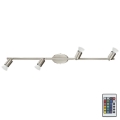 Eglo 75386 - LED RGB Himmennettävä kohdevalo BUZZ-C 4xGU10/4W/230V + kauko-ohjaus