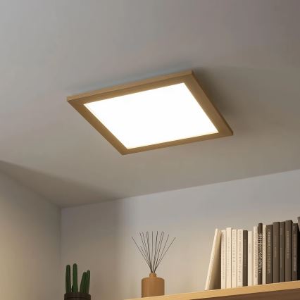 Eglo 75643 - LED-kattovalaisin CALEMAR LED/19W/230V 4000K 43,7 x 43,7 cm tammi