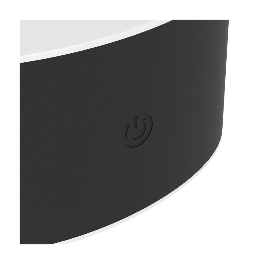 Eglo - LED himmennettävä ladattava kosketuskäyttöinen ulkoseinävalaisin LED/5W/5V 2000 mAh 3000/4000/6500K IP44 musta