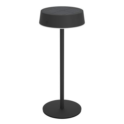 Eglo - LED himmennettävä aurinkokennolla ladattava kosketusohjattu pöytälamppu LED/3W/5V 3000-6000K 1800 mAh IP44 musta