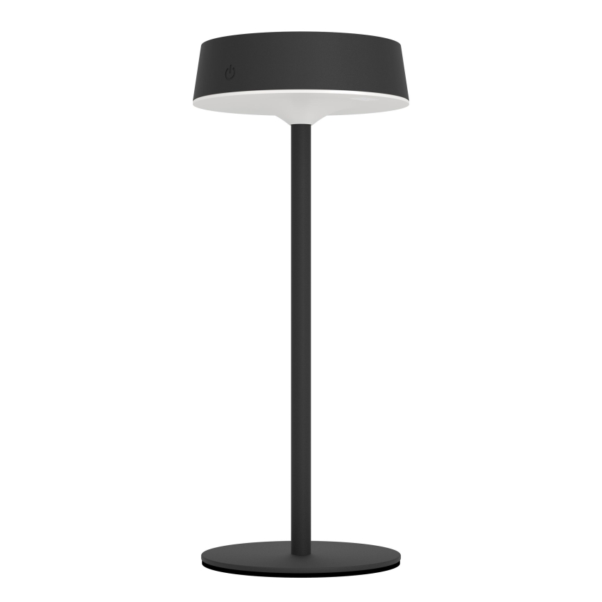 Eglo - LED himmennettävä aurinkokennolla ladattava kosketusohjattu pöytälamppu LED/3W/5V 3000-6000K 1800 mAh IP44 musta