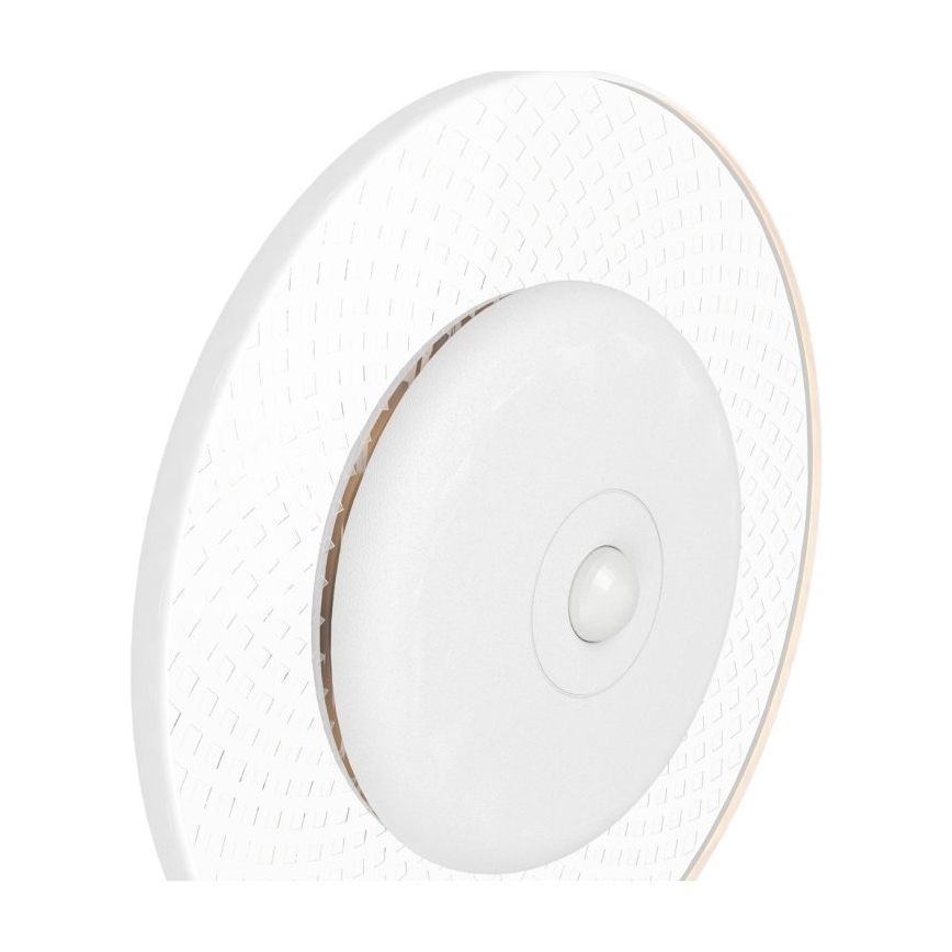 Eglo - LED RGBW himmennettävä ladattava seinävalaisin liiketunnistimella ja hämäräkytkimellä LED/5V 2000 mAh valkoinen + kaukosäädin