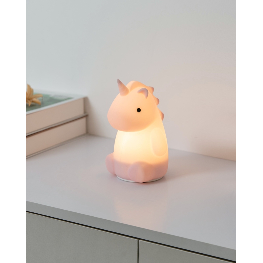 Eglo - LED RGBW ladattava kosketusohjattu lasten yövalo LED/5W/5V 1200 mAh yksisarvinen