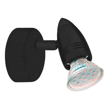 Eglo 780443 - LED-seinävalaisin SABADELL 1xGU10/2,8W/230V 3000K musta