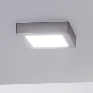 Eglo 78215 - LED-kattovalaisin FUEVA, 10,9 W / 230 V, 17 x 17 cm, mattakromi