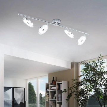 Eglo 78684 - LED-kohdevalaisin DORNES 4xLED/4,5W/230V kiillotettu kromi