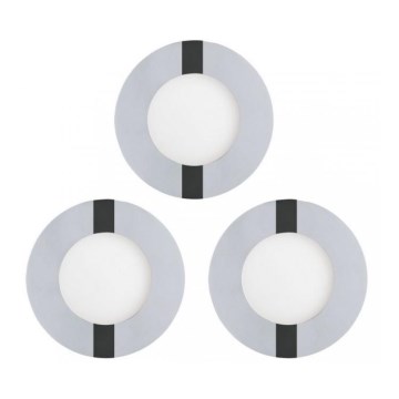 Eglo 78733 - 3x LED-kylpyhuoneen alasvalosarja FUEVA, 1xLED/2,7W/230V, IP44, halkaisija 8,5 cm