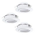 Eglo 78755 - SETTI 3x LED upotettava valo PINEDA 1xLED/6W/230V 3000K valkoinen