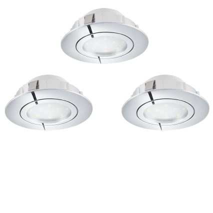 Eglo 78761 - SETTI 3x Himmennettävä riippuva LED-kattovalaisin PINEDA LED/6W/230V 3000K kiiltävä kromi