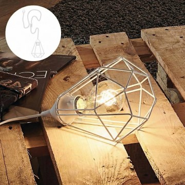 Eglo 79085 - BYRON pistokkeellinen pöytävalaisin 1xE27/40W/230V, valkoinen