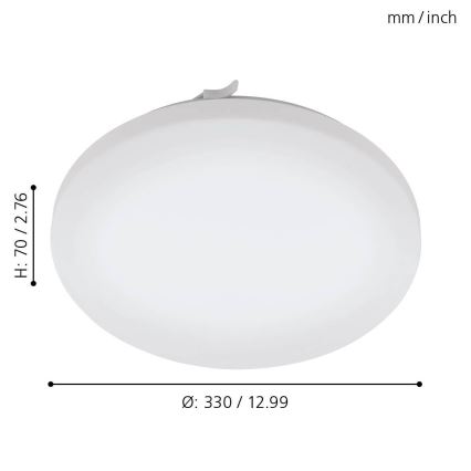Eglo 79523 - LED-kattovalaisin kylpyhuoneeseen TUSCOLA LED/14,6W/230V IP44