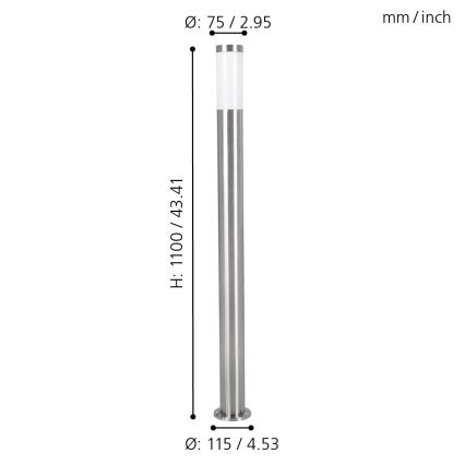 EGLO - Ulkovalaisin 1xE27/15W/230V IP65