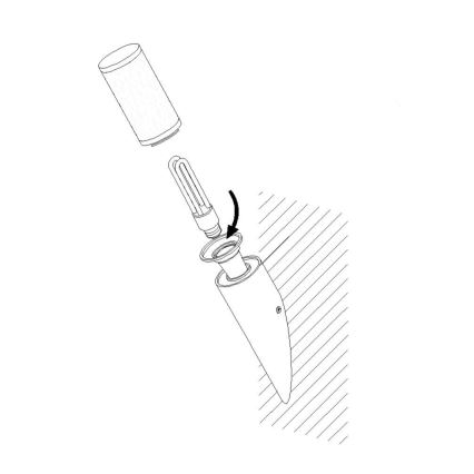 EGLO - Ulkoseinävalaisin 1xE27/15W/230V IP44