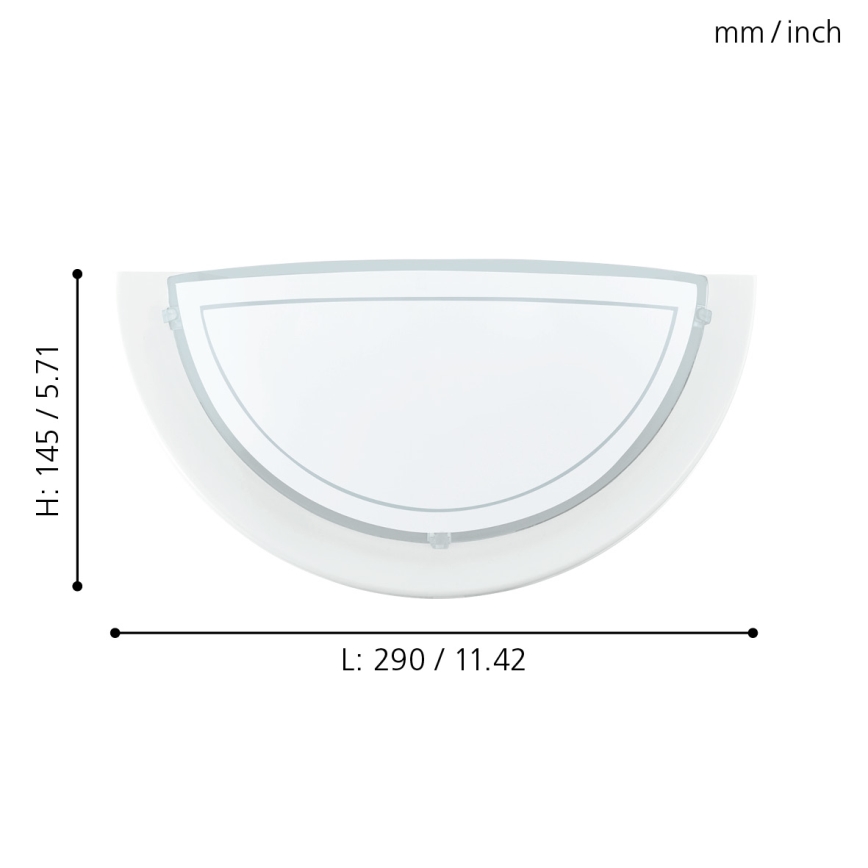 Eglo 83154 - Seinävalaisin PLANET 1 1xE27/60W/230V