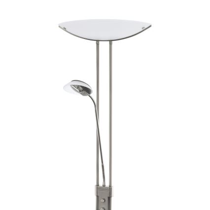 EGLO - Himennettävä lattiavalaisin BAYA 1xR7s/230W+1xG9/33W, mattakromi