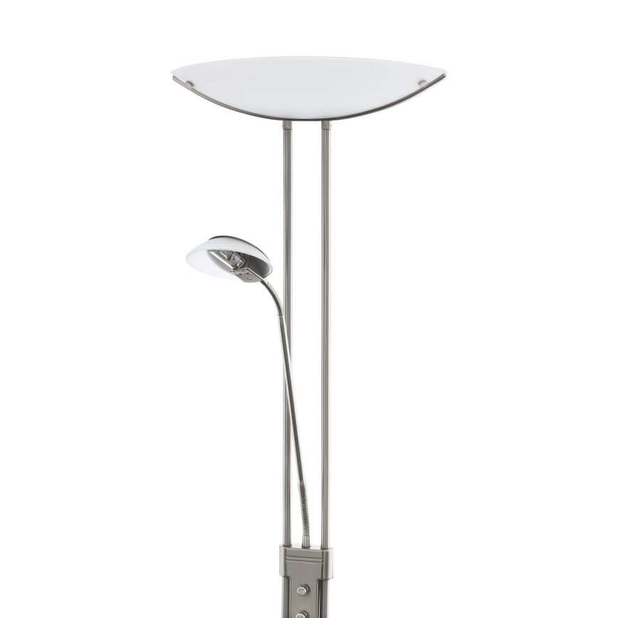 EGLO - Himennettävä lattiavalaisin BAYA 1xR7s/230W+1xG9/33W, mattakromi