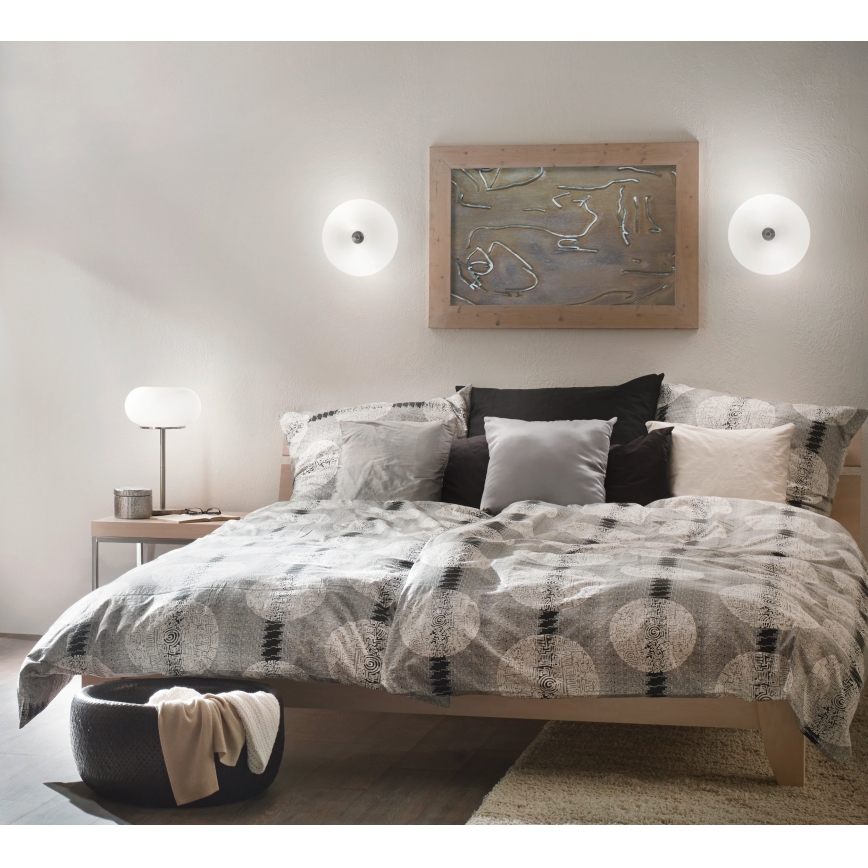 EGLO - Kattovalo OPTICA 2xE27/60W/230V opaalilasi halkaisija 35 cm