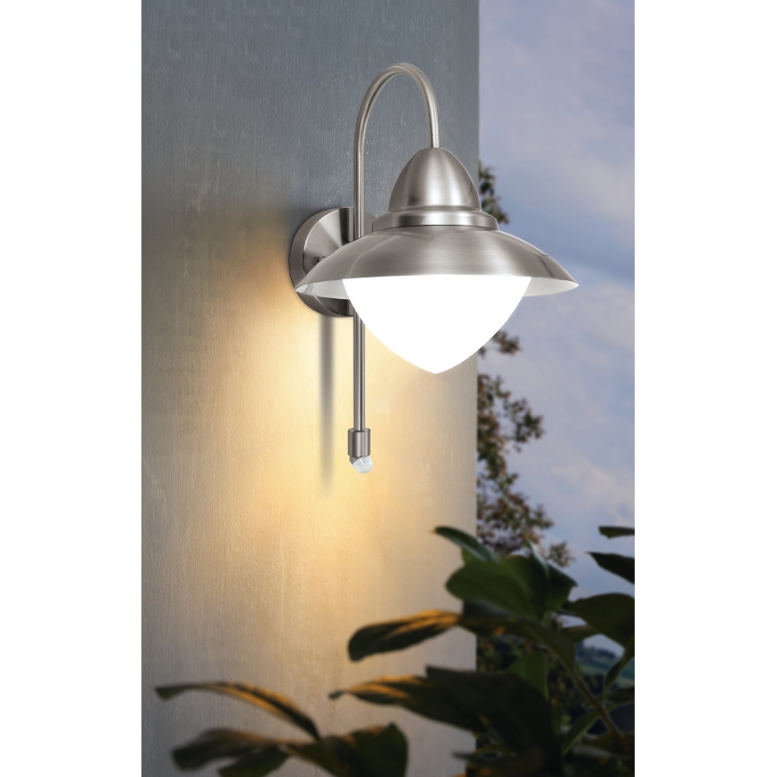 EGLO - Ulkotila seinävalaisin sensorilla 1xE27/60W IP44