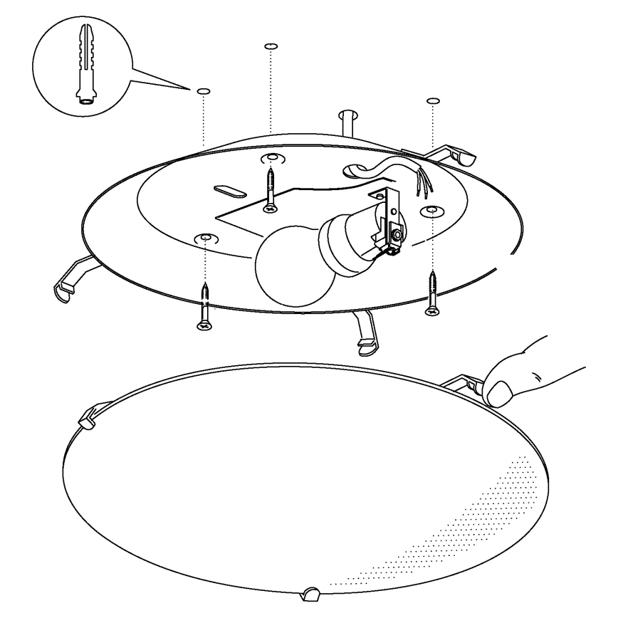 Eglo - Lasten kattovalaisin E27/60W/230V