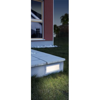 EGLO 88008 - ZIMBA ulkokäyttöön tarkoitettu uppovalaisin 1xE27/60W, hopea/valkoinen, IP44