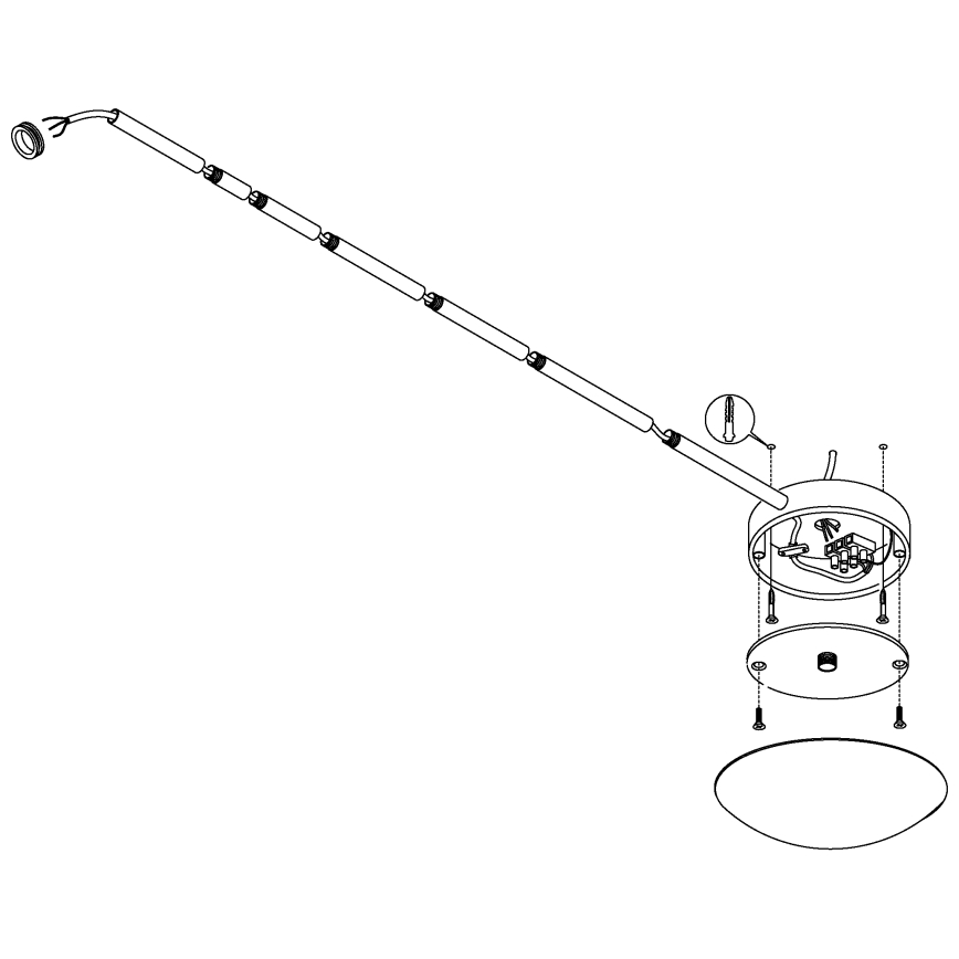 EGLO 88969 - Kattokruunutarvikkeet EXTENTION mattakromi