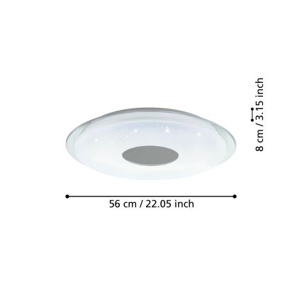 Eglo - LED Himmennettävä kattovalo LED/44,8W/230V 2700-6500K ZigBee