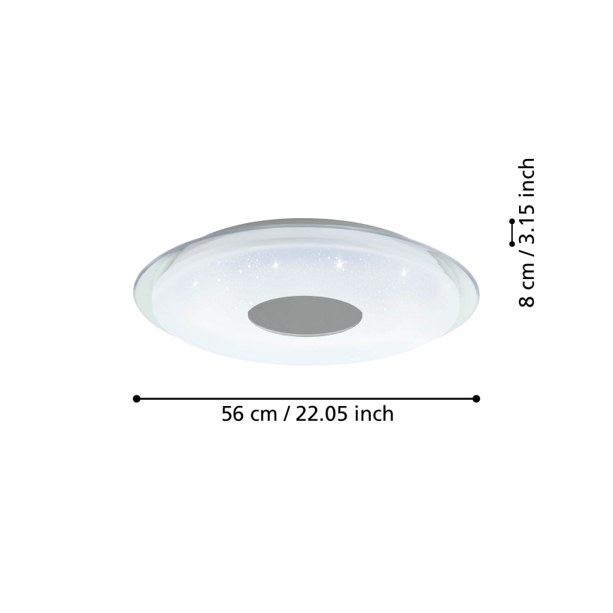 Eglo - LED Himmennettävä kattovalo LED/44,8W/230V 2700-6500K ZigBee