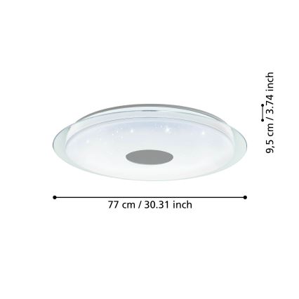Eglo - LED Himmennettävä kattovalo LED/38,1W/230V 2700-6500K ZigBee
