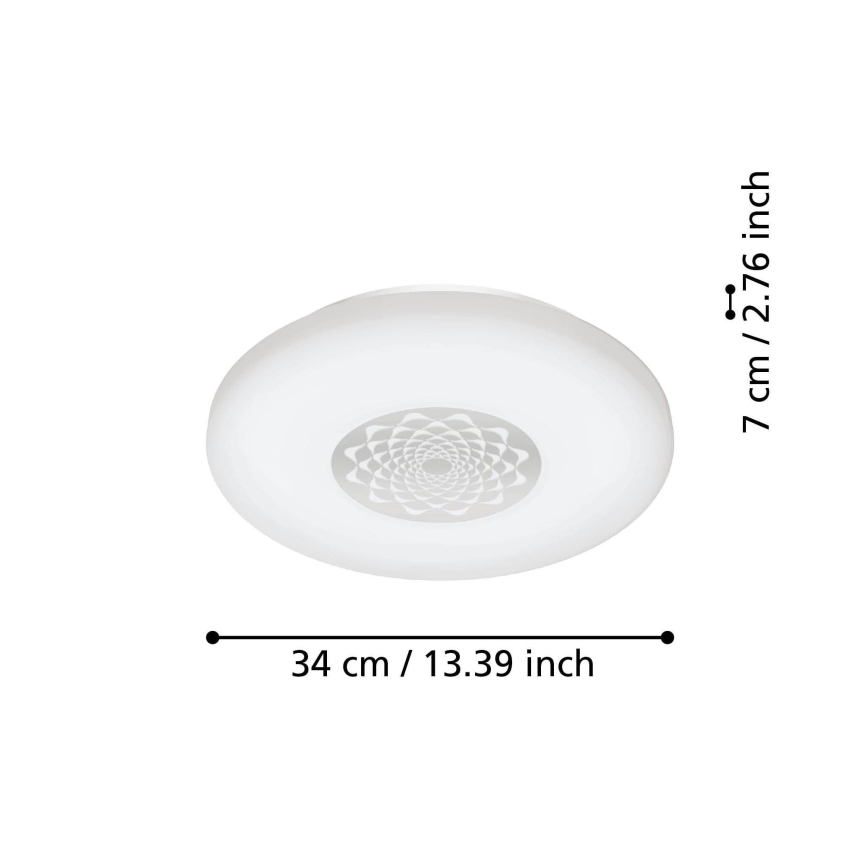 Eglo 900008 - CAPASSO LED-himmennettävä kattovalaisin LED/15,6W/230V 2700-6500K