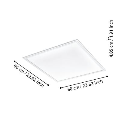 Eglo - LED himmennettävä kattovalaisin LED/33W/230V 2700-6500K valkoinen ZigBee