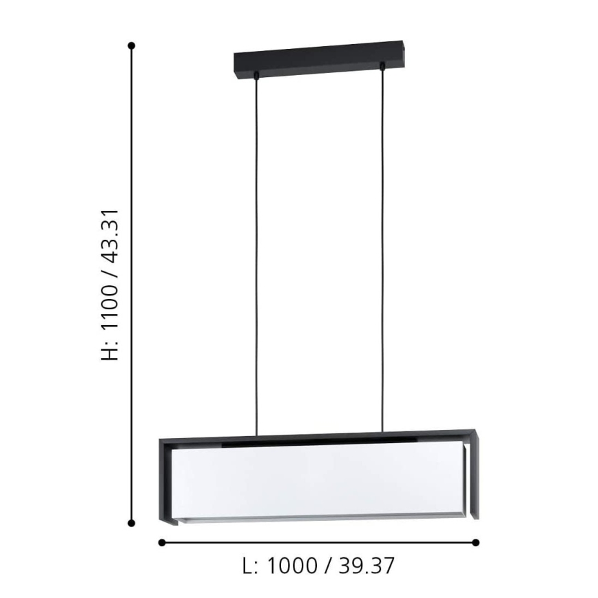 Eglo - LED RGBW Himmennettävä kattokruunu johdossa LED/33,6W/230V ZigBee