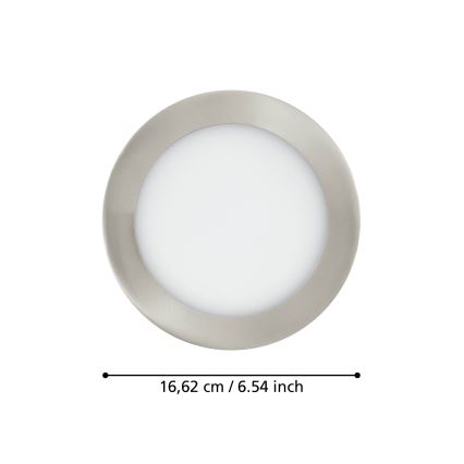 Eglo - Himmennettävä LED-uppovalaisin kylpyhuoneeseen, 10,5 W/230 V, IP44, ZigBee, halkaisija 16,5 cm