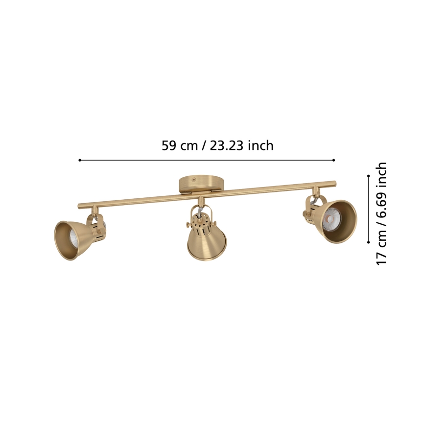 Eglo - LED-kohdevalaisin 3xGU10/3W/230V
