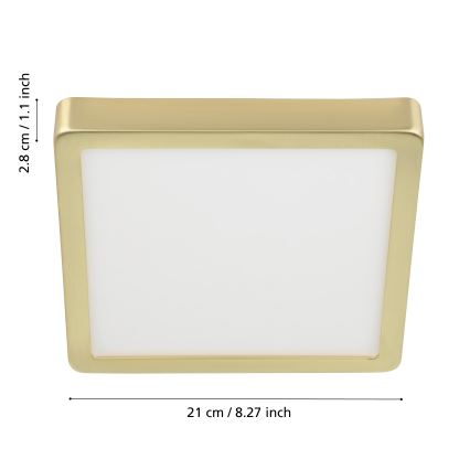 Eglo - LED-kattovalaisin LED/17W/230V 21x21 cm