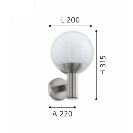 Eglo - LED RGB himmennettävä ulkokäyttöön tarkoitettu seinävalaisin E27/9W/230V 2700-6500K IP44