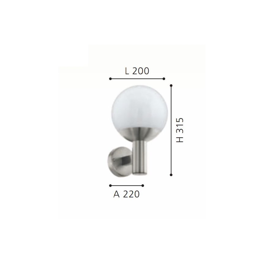 Eglo - LED RGB himmennettävä ulkokäyttöön tarkoitettu seinävalaisin E27/9W/230V 2700-6500K IP44