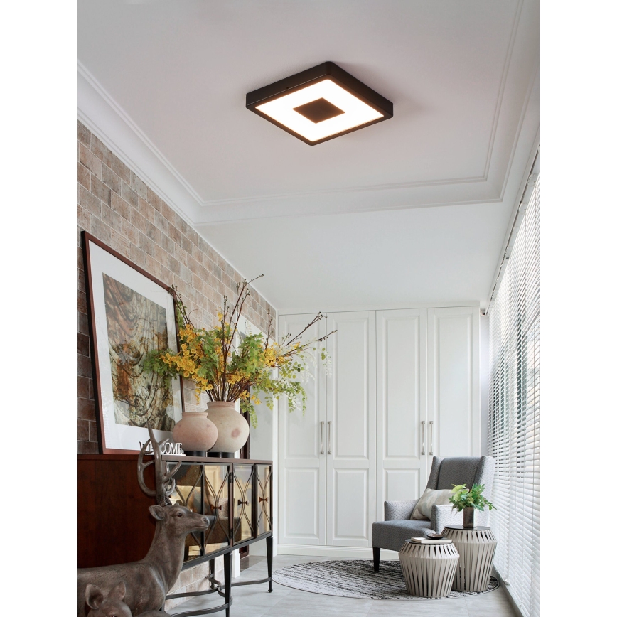 Eglo - LED Ulkokattovalo LED/17W/230V IP44 musta