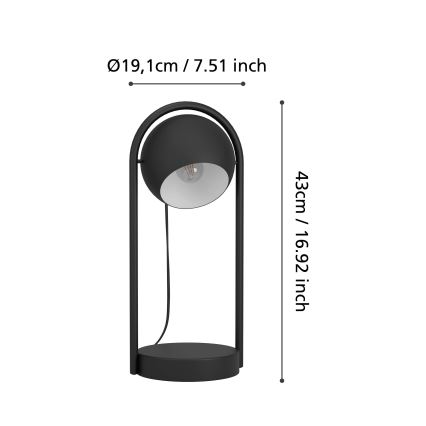 Eglo - Pöytävalaisin 1xE14/40W/230V